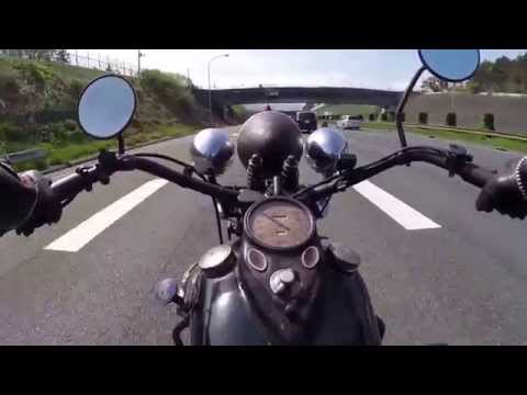 Riding Classic Harley 1939EL Knucklehead original paint Antique Motorcycle - video 1