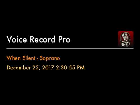 When Silent - Soprano