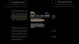 Download lagu DUH SAYANG NGAPUNTENE SAESTU || Lagu Viral Tiktok #liriklagu #lyrics #shorts mp3