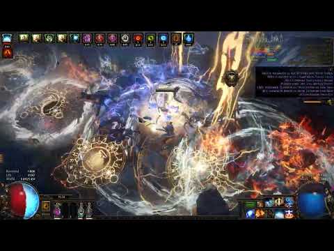 Path of Exile 3.17 Archnemesis - UltraGuardian Clear Speed variant Lightning warp shock explosion.