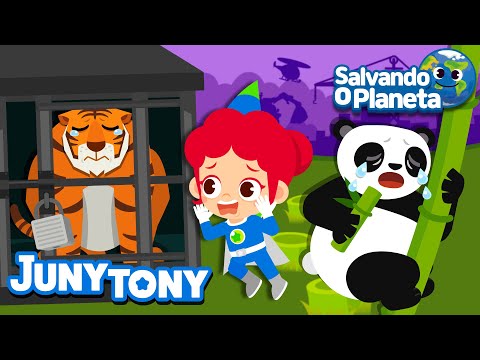 Proteja os Animais da Extinção | Salvando O Planeta | Música Infantil | JunyTony em Português