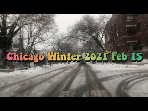 सिकागोमा परेको हिमपातको एक झलक... Chicago Snow Storm 2021 Feb 15