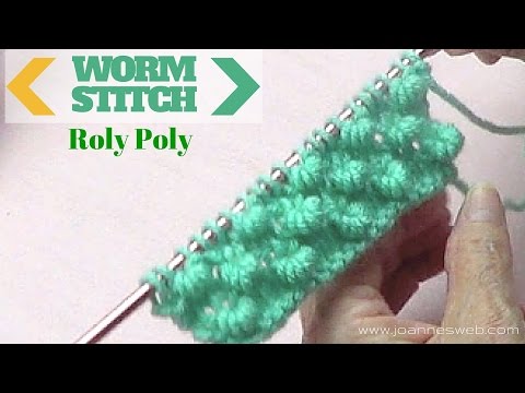 Worm (Roly Poly) Knitting Stitch