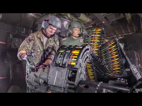 Intense Loading & Firing Inside Super Advanced US AC-130 Gunship