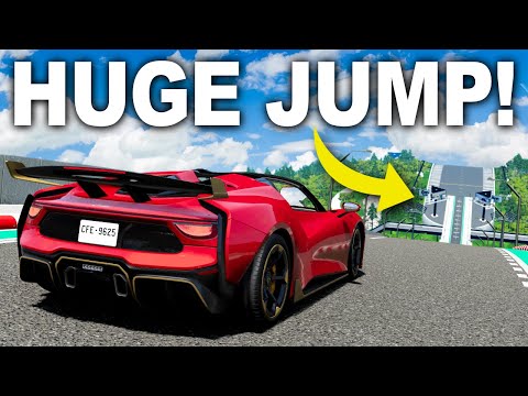 CARS vs EXTREME JUMP! - BeamNG