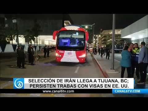 Video: Selección de Irán llega a Baja California; persisten trabas con visas en EEUU