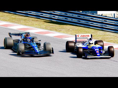 Williams F1 2022 vs Williams F1 1991 Nigel Mansell at Hungaroring