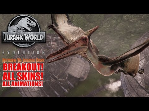 PTERANODON BREAKOUT, ALL SKINS AND ANIMATIONS IN RETURN TO JURASSIC PARK DLC!