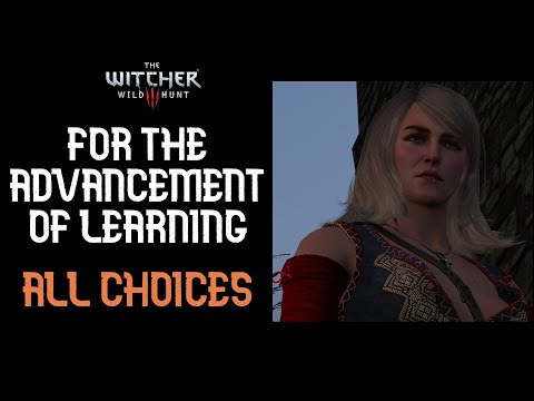 The Witcher 3: For the Advancement of Learning (All Choices) Good and Bad decision