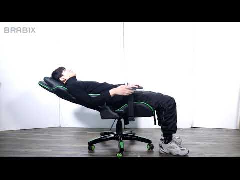 Миниатюра изображения товара Кресло геймерское Brabix GT Carbon GM-120 / 531929 (черный/зеленый)