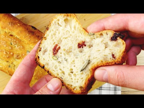 Przepis na chleb bez zakwasu. Przepis na chleb bez wyrabiania 🍞