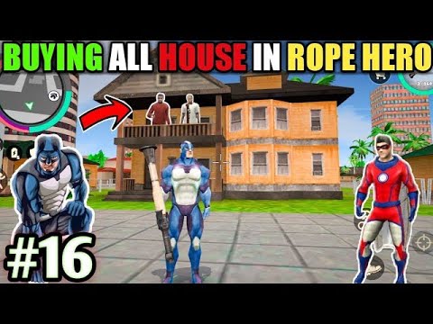 Rope Hero: Vice Town (Overturned The Car Robot) Power Full Hercules Arms - Android Gameplay