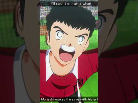 Morisaki brave save vs hyuga  in captain tsubasa rise of new champions