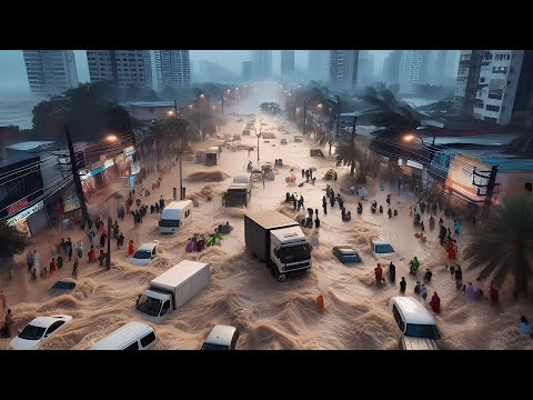 Witness the Dramatic Rescue of a Family from Severe Flood in Nova Iguaçu, RJ-Brazil