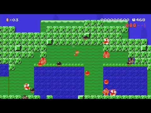2-1 Green-Green Cave by снгίς - SUPER MARIO MAKER - NO COMMENTARY 1bi