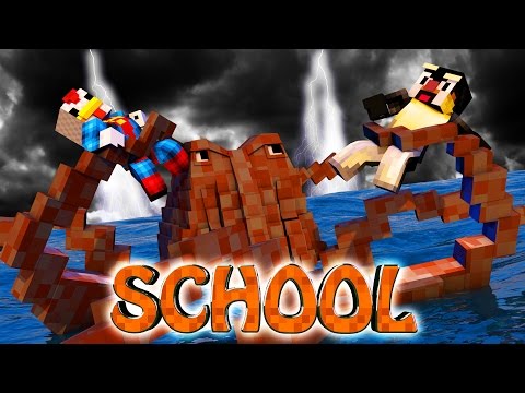 Minecraft School | Military School of Mods - Kraken Attacks School Mod! (Kraken Eats Kids)