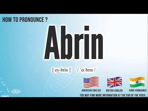 Abrin Pronunciation | How to Pronounce (say) Abrin CORRECTLY | Medical dictionary