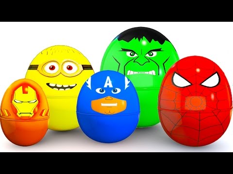 SURPRISE EGGS Colors for Babies - McQueen Cars Educational Video - Bus Superheroes for Kids