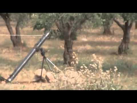 استهداف قوات النظام بقذائف الهاون من قبل كتيبة مصعب بن عمير في الزهراء في محافظة حلب