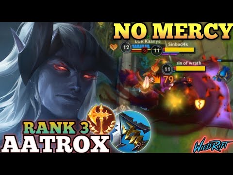 AATROX AGGRESSIVE TOP MVP PLAY! BRUTAL COMBO DMG - TOP 3 GLOBAL AATROX BY EGR Kaanye - WILD RIFT