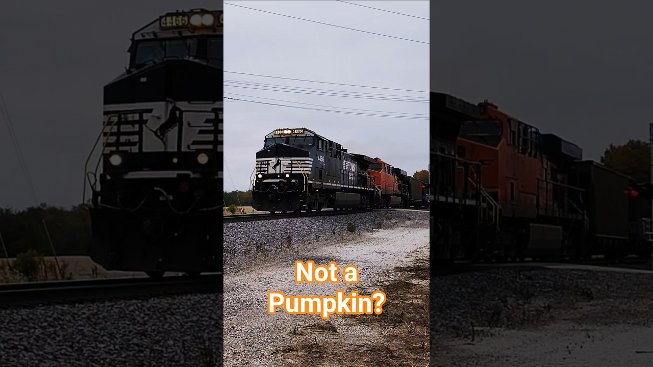 A Pony masquerading as a Pumpkin!! #railfan #trains #shortsvideo