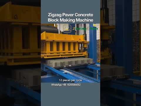Hot Selling Fully Automatic Concrete Block+Paver Block Making Machine #concreteblockmachine #pavers