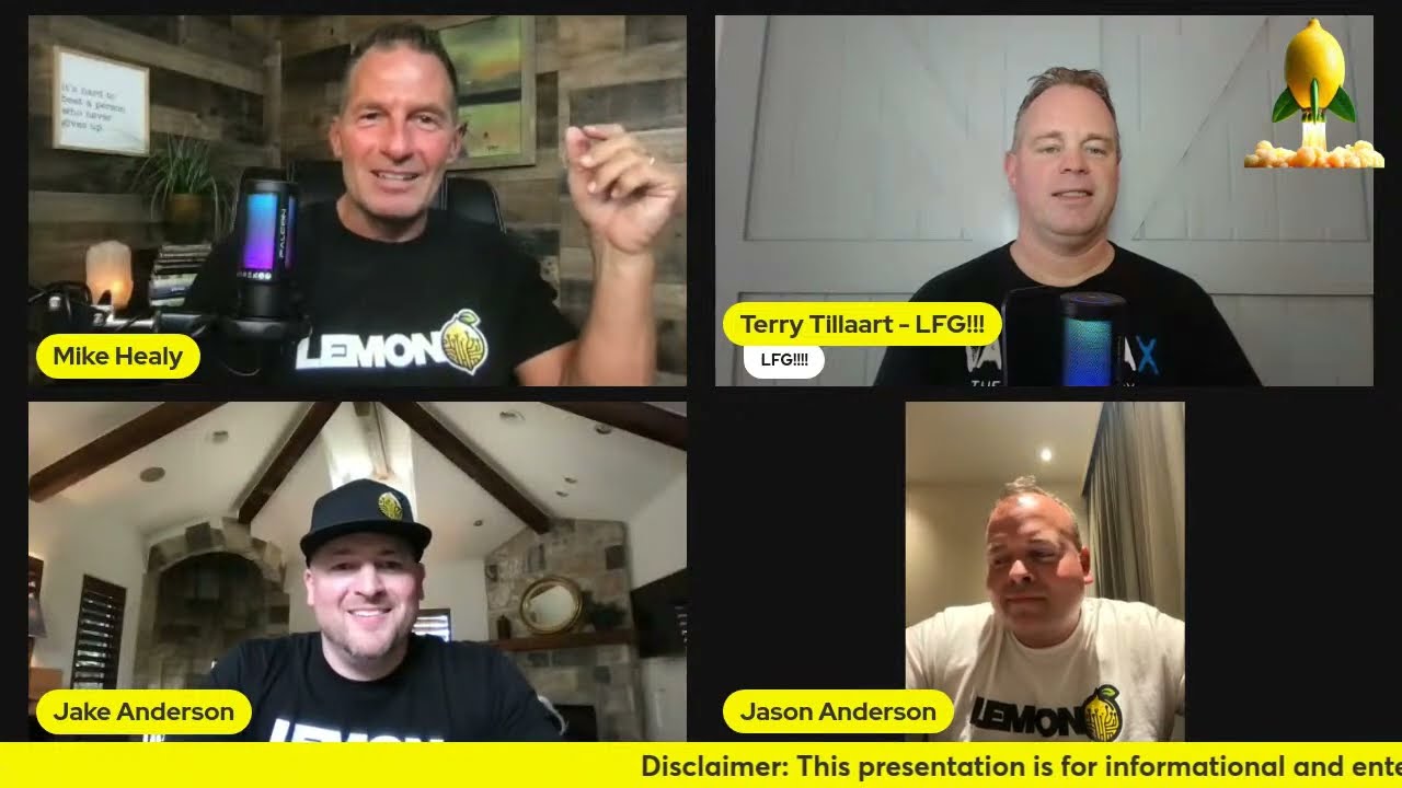 Lemon Drops with Terry, Mike, Jason & Jake Aug 8 @3PM EST