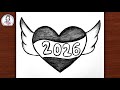 Happy New Year 2026 Drawing Tutorial Easy Pencil Drawing Scenery For Beginners New Year Drawing