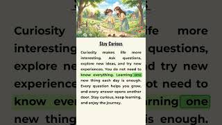 Stay Curious | Learn English Every Day #everydayenglishconversation