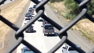 Cops block off freeway