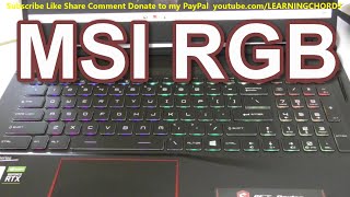 MSI GE75 Raider Gaming Laptop Steel Series RGB KEYBOARD LIGHTS Brightness and Colors COSTCO #1420049