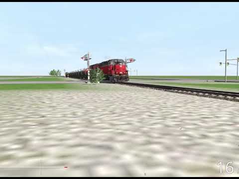 SJVR (CORP) 3808 leads the LS708J through Clovis, CA (TRS19)