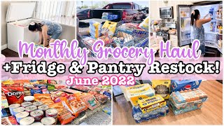 HUGE GROCERY HAUL 2022 + FRIDGE & PANTRY RESTOCK | MASSIVE WALMART AND SAMS CLUB GROCERY HAUL