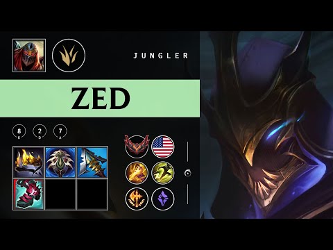 Zed Jungle vs Graves - NA Grandmaster Patch 25.24