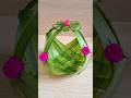 How to make Coconut leaf Basket 🧺 Coconut leaf Basket #shorts #music #coconutleaf #craft #basket