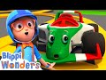 Blippi Learns About Super Fast Race Cars Blippi Wonders Animated Series Cartoons For Kids