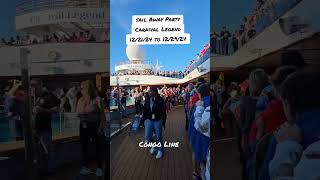 Sail Away Party on the Carnival Legend Congo Line!#carnivalcruise #ilovecarnival #ChristmasCruising