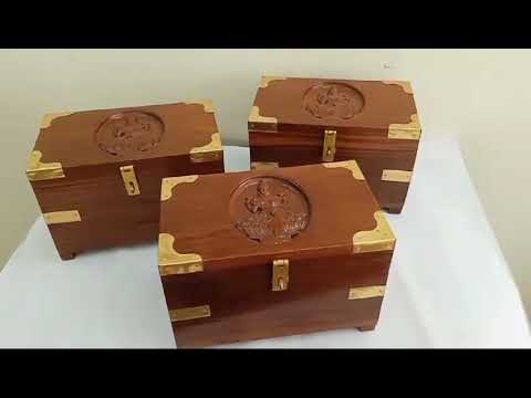 Teak Wood Cash Box Without Any Iron Needle