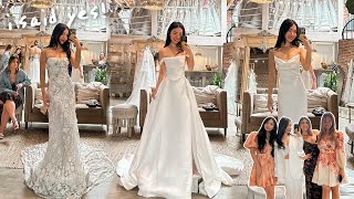 wedding dress shopping with my sisters & they cried! | wedding dress try on