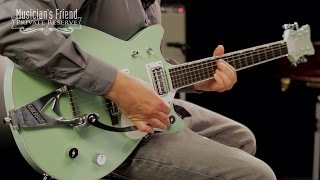 Video thumbnail for Gretsch Guitars G6134TDC Limited Edition Broadway Jade Penguin Semi-Hollowbody Electric Guitar by Musician's Friend