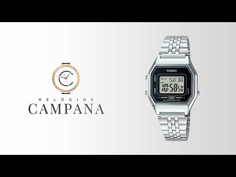 Relógio Casio Vintage Digital Fashion Prateado LA680WA-1DF