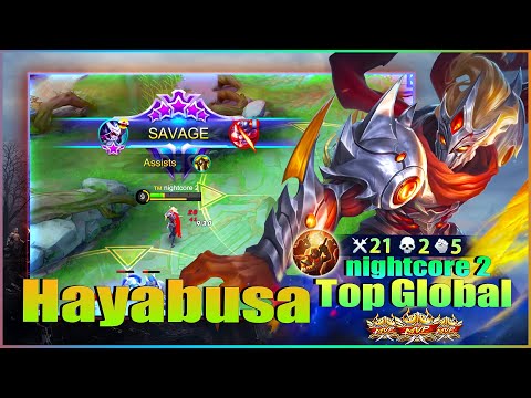 Hayabusa Bloody SAVAGE! Top 1 Global Hayabusa by nightcore 2 ~ Mobile Legends