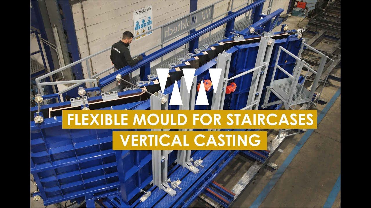 FLEXIBLE MOULD FOR STAIRCASES. VERTICAL CASTING.