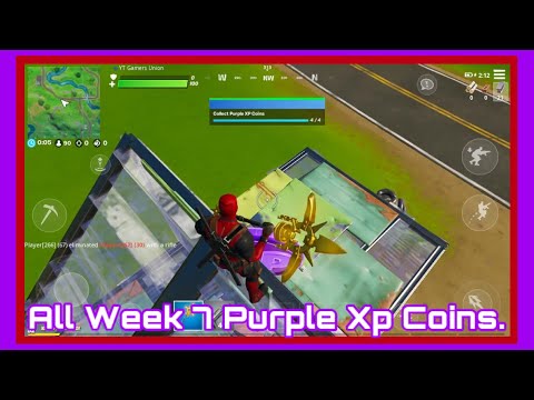 All Week 7 Purple Xp Coins Locations.