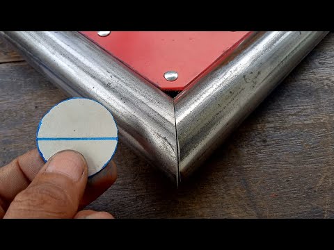 new trick to cut 90 degree angle round pipe the welder never told before #pipecutting