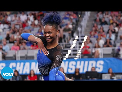 Trinity Thomas - Perfect 10 on floor to win all-around 2022 NCAA gymnastics title