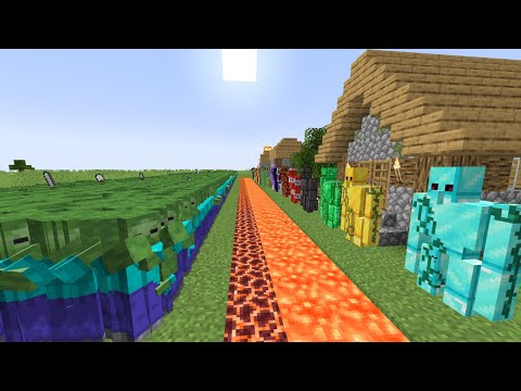 10,000 Zombies vs New Golem Security - Minecraft Mob Battle