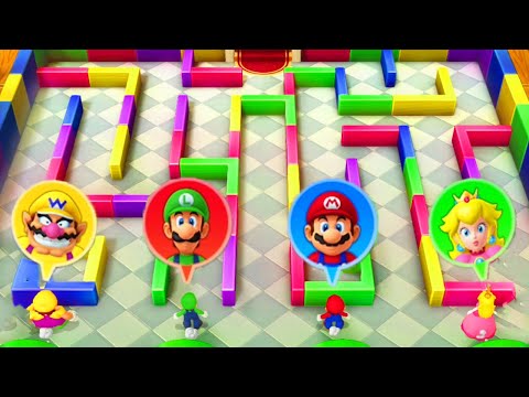 Mario Party 10 - Minigames - Mario vs Wario vs Luigi vs Peach - [Very Hard CPU]