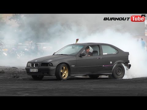Palenie gumy BMW E36 325 "STERYD" - VI Edycja Dnia Świra 2019