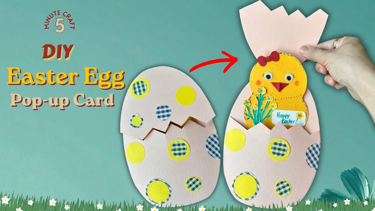 Make This 5-Minute Easter Card! | Easy DIY Pop-Up Easter Egg Card 🐣